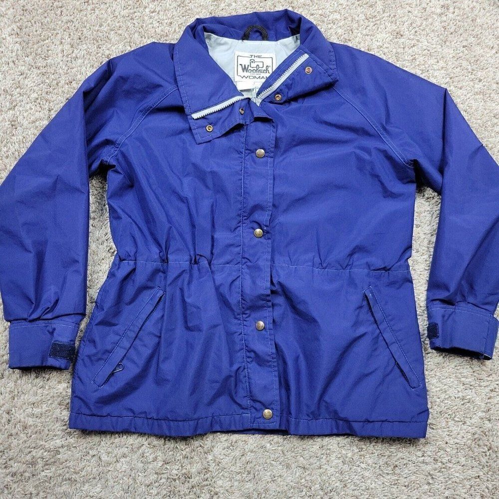 Vintage Woolrich Gore-Tex Windbreaker Rain Pullover Jacket Womens Large Blue …